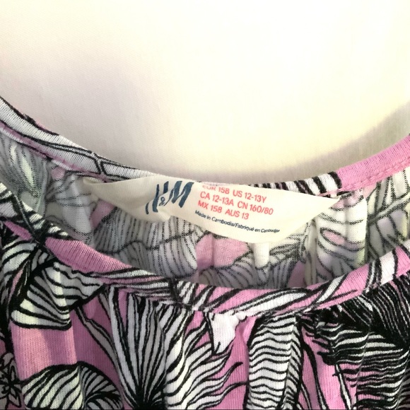 H & M Girls Floral Romper -12-13 yrs - Picture 6 of 6
